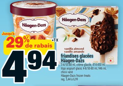 friandises glacées Häagen-Dazs | Häagen-Dazs frozen treats