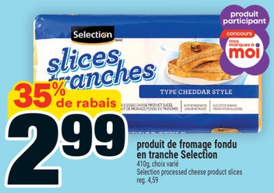 produit de fromage fondu en tranche Selection | Selection processed cheese product slices