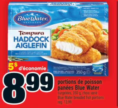 portions de poisson panées Blue Water | Blue Water breaded fish portions