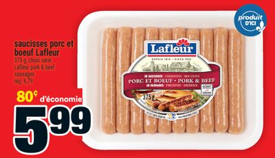 saucisses porc et boeuf Lafleur | pork & beef sausages