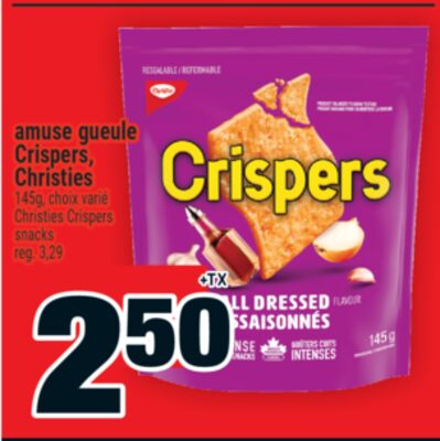 Amuse gueule Crispers, Christies | Christies Crispers snacks
