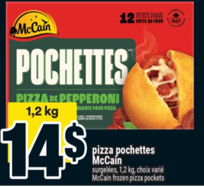 Pizza pochettes McCain | McCain frozen pizza pockets
