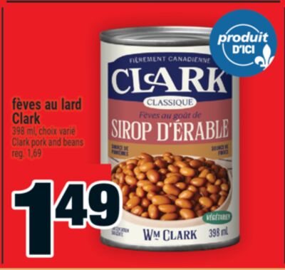 fèves au lard Clark | Clark pork and beans