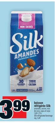 boisson réfrigérée Silk | Silk refrigerated beverage