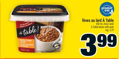 Fèves au lard À Table | À Table beans with pork