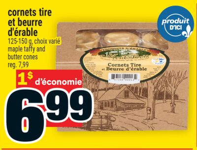 cornets tire et beurre d'érable | maple taffy and butter cones