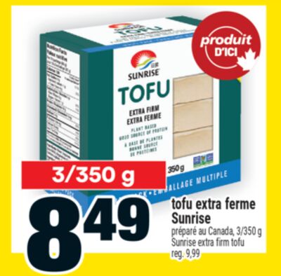 tofu extra ferme Sunrise | Sunrise extra firm tofu
