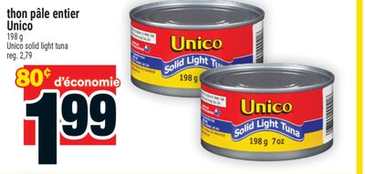 thon pâle entier Unico | Unico solid light tuna