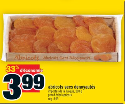 abricots secs denoyautés | pitted dried apricots