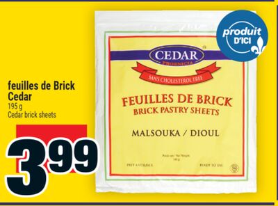 Feuilles de Brick Cedar | Cedar brick sheets