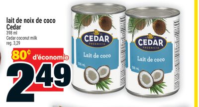 lait de noix de coco Cedar | Cedar coconut milk