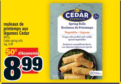 Rouleaux de printemps aux légumes Cedar | Cedar spring rolls