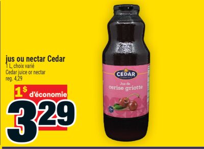 jus ou nectar Cedar | Cedar juice or nectar