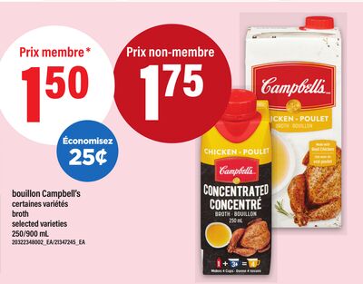 BOUILLON CAMPBELL'S, 250/900 mL
