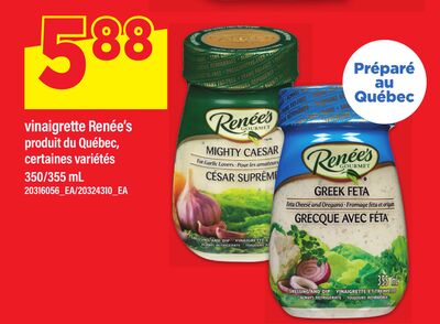 VINAIGRETTE RENÉE'S, 350/355 mL