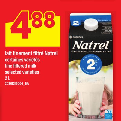 LAIT FINEMENT FILTRÉ NATREL | FINE FILTERED MILK, 2 L