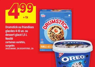 DRUMSTICK OU FRIANDISES GLACÉES 4-10 UN. OU DESSERT GLACÉ 1,5 L NESTLÉ