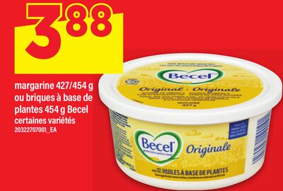 MARGARINE 427/454 G OU BRIQUES À BASE DE PLANTES 454 G BECEL