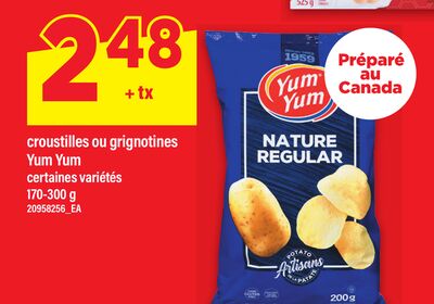 CROUSTILLES OU GRIGNOTINES YUM YUM, 170-300 g