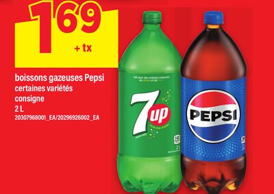BOISSONS GAZEUSES PEPSI, 2 L