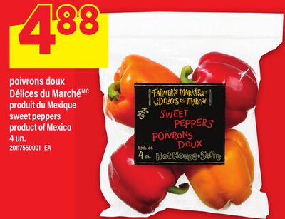 POIVRONS DOUX DÉLICES DU MARCHÉ | SWEET PEPPERS, 4 un.