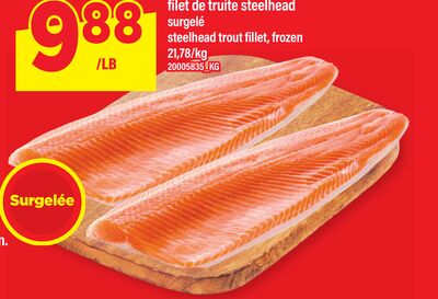 FILET DE TRUITE STEELHEAD SURGELÉ / STEELHEAD TROUT FILLET, 21,78/KG