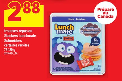 TROUSSES-REPAS OU STACKERS LUNCHMATE SCHNEIDERS, 75-120 g