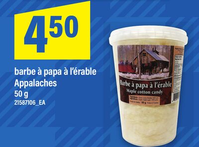 BARBE À PAPA À L'ÉRABLE APPALACHES 50 G