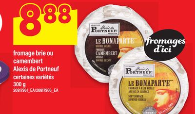 FROMAGE BRIE OU CAMEMBERT ALEXIS DE PORTNEUF, 300 g