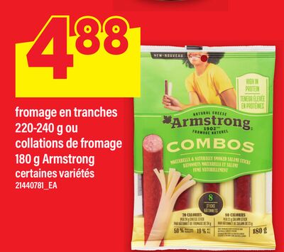 FROMAGE EN TRANCHES 220-240 G OU COLLATIONS DE FROMAGE 180 G ARMSTRONG