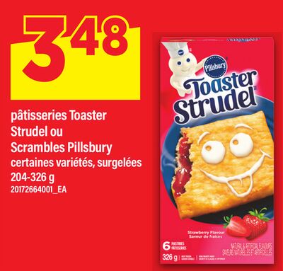 PÂTISSERIES TOASTER STRUDEL OU SCRAMBLES PILLSBURY, 204-326 G