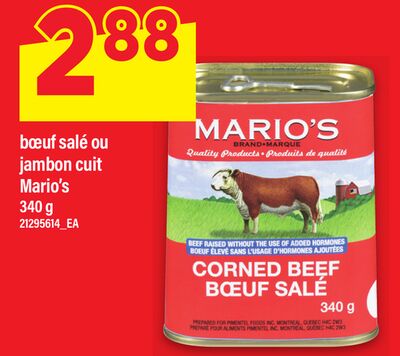 BŒUF SALÉ OU JAMBON CUIT MARIO'S, 340 g
