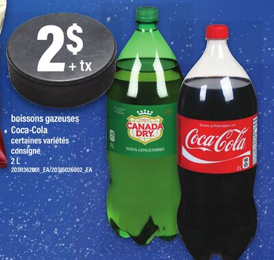BOISSONS GAZEUSES COCA-COLA, 2 L