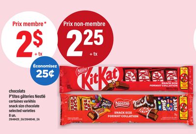 CHOCOLATS P'TITES GÂTERIES NESTLÉ | SNACK SIZE CHOCOLATE, 8 UN.