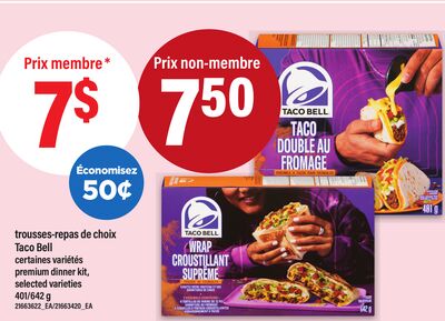 TROUSSES-REPAS DE CHOIX TACO BELL | premium dinner kit, 401/642 g