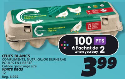 ŒUFS BLANCS COMPLIMENTS