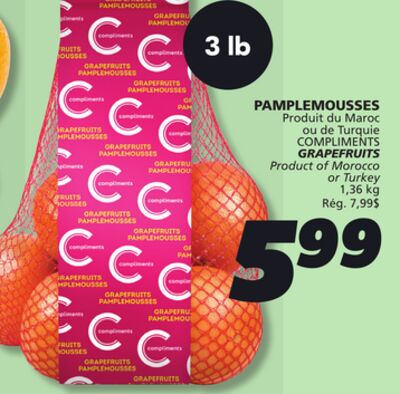 PAMPLEMOUSSES COMPLIMENTS