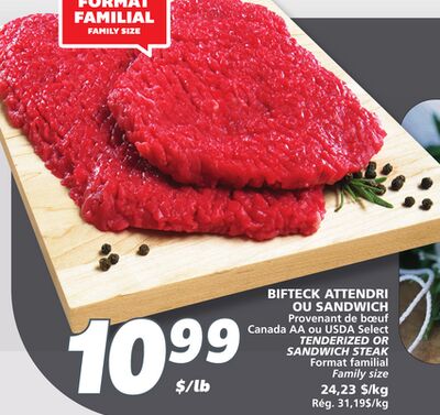 BIFTECK ATTENDRI OU SANDWICH