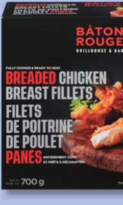 FILETS DE POITRINE DE POULET PANÉS SURGELÉS BÂTON ROUGE