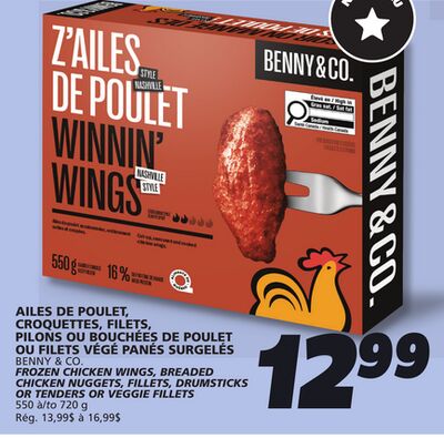 AILES DE POULET CROQUETTES, FILETS PILONS