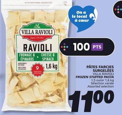 PÂTES FARCIES SURGELÉES VILLA RAVIOLI