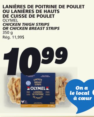 LANIÈRES DE POITRINE DE POULET OLYMEL