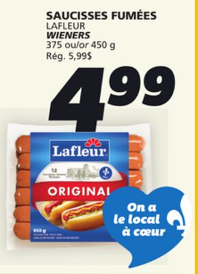 SAUCISSES FUMÉES LAFLEUR