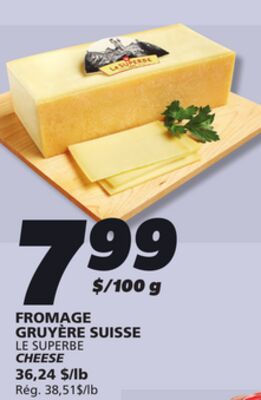 FROMAGE GRUYÈRE SUISSE LE SUPERBE