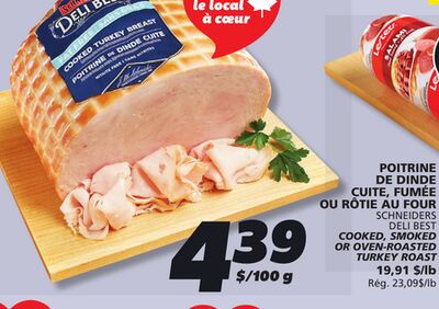 POITRINE DE DINDE CUITE, FUMÉE SCHNEIDERS