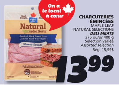 CHARCUTERIES ÉMINCÉES MAPLE LEAF