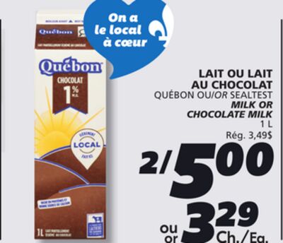 LAIT OU LAIT AU CHOCOLAT QUÉBON