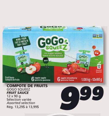 COMPOTE DE FRUITS GOGO SQUEEZ