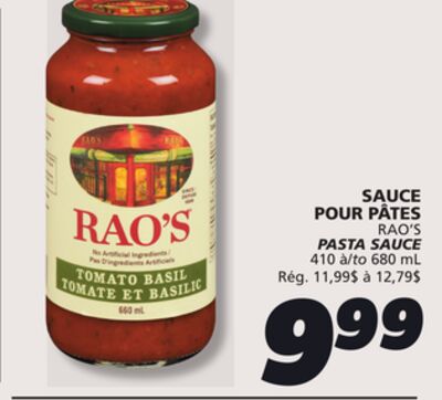 SAUCE POUR PÂTES RAO'S