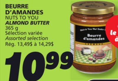 BEURRE D'AMANDES NUTS TO YOU